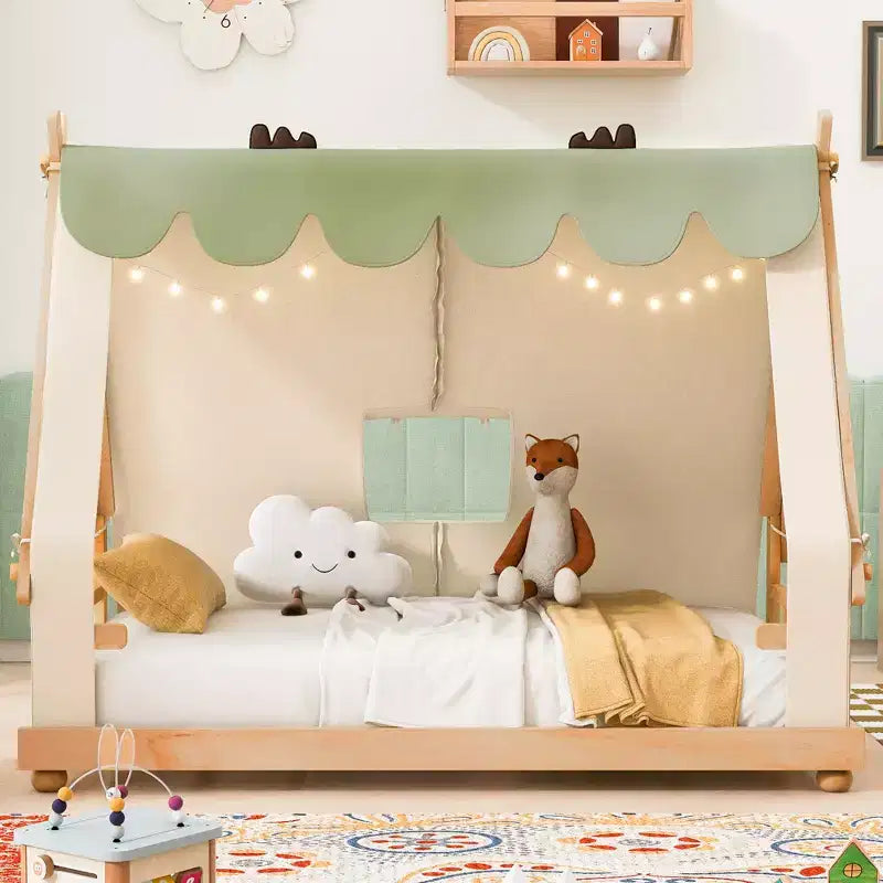 Tente de lit pour enfants avec lumières et lucarne