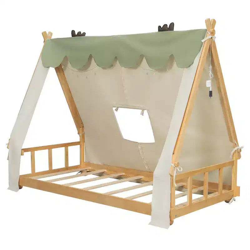 Tente de lit pour enfants avec lumières et lucarne