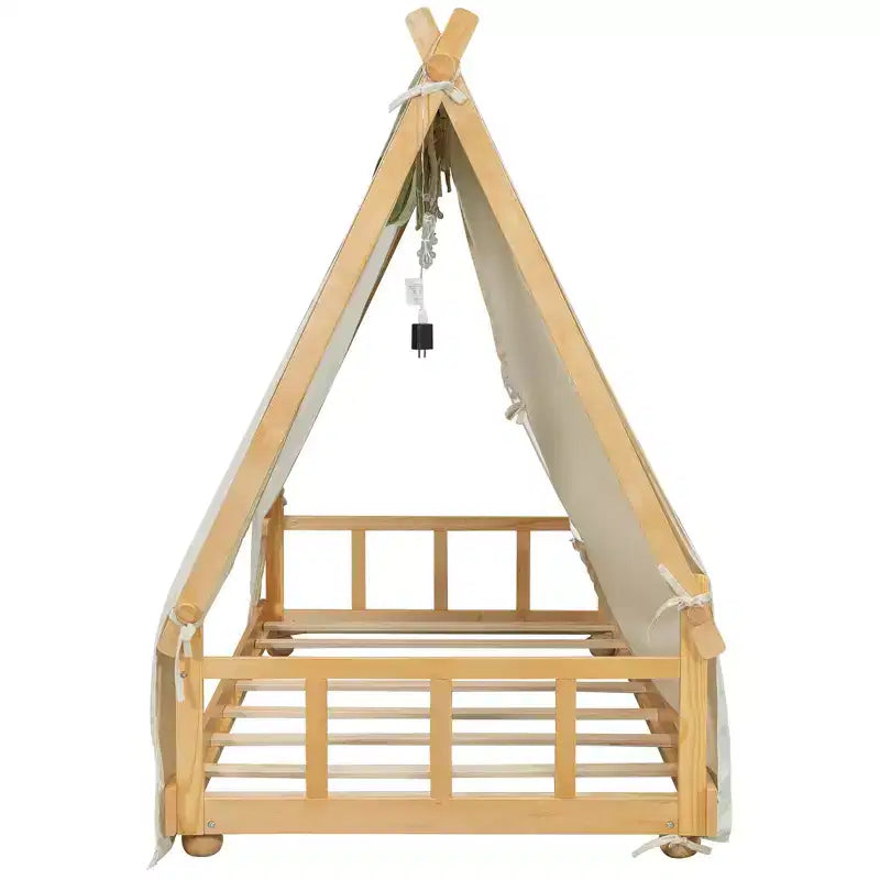 Tente de lit pour enfants avec lumières et lucarne