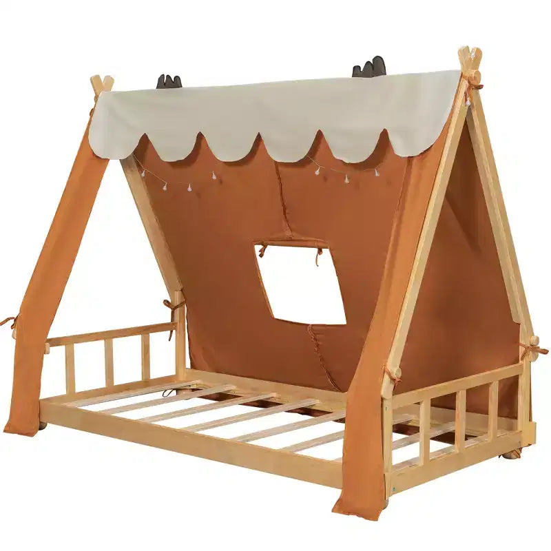 Tente de lit pour enfants avec lumières et lucarne