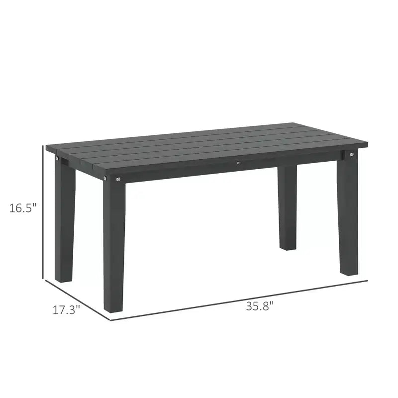 Table basse de patio tous temps avec plateau à lattes