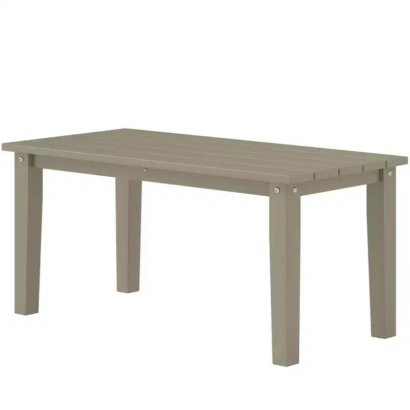 Table basse de patio tous temps avec plateau à lattes