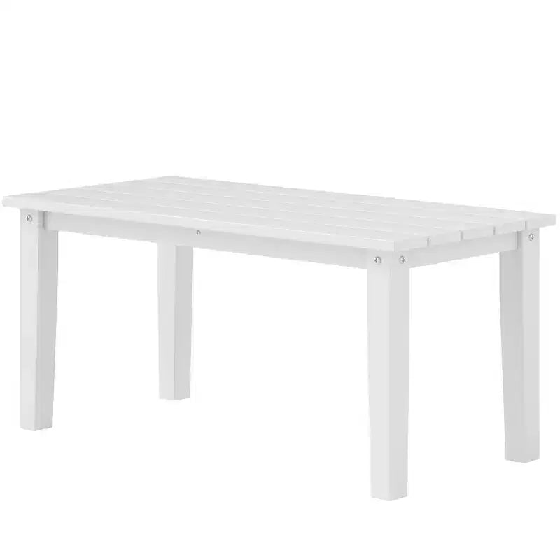 Table basse de patio tous temps avec plateau à lattes