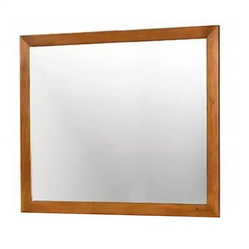Miroir Mid-Century Moderne, fini chêne