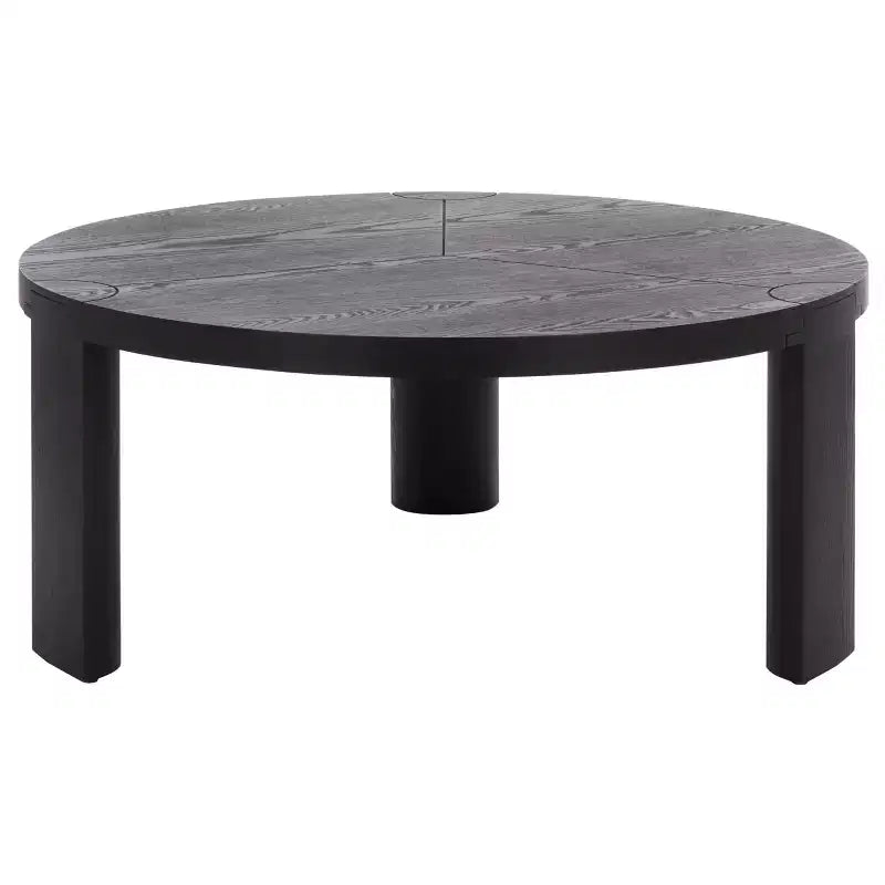 Table basse ronde noire