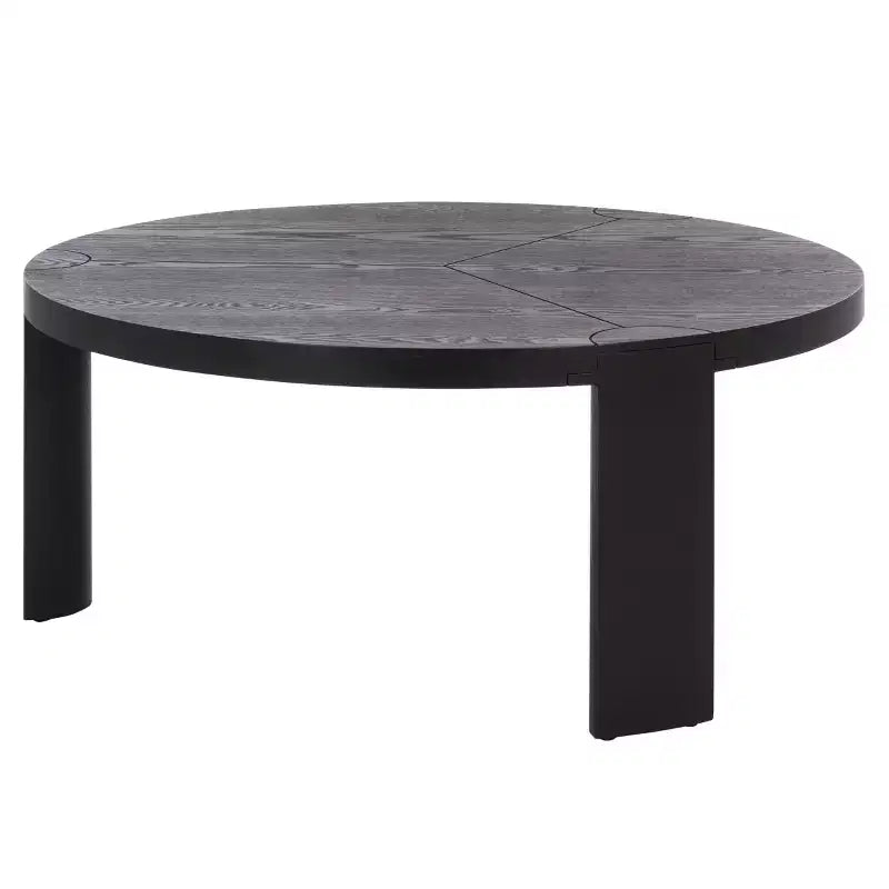 Table basse ronde noire