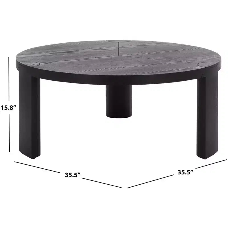 Table basse ronde noire