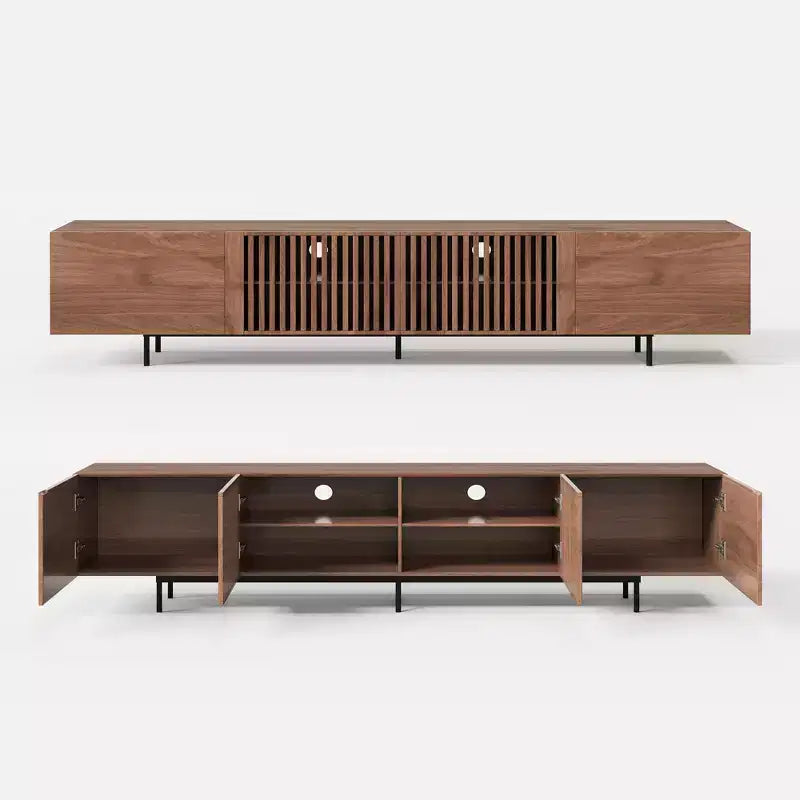 Meuble TV et console multimédia modernes de 240 cm et centres de divertissement avec grand espace de rangement