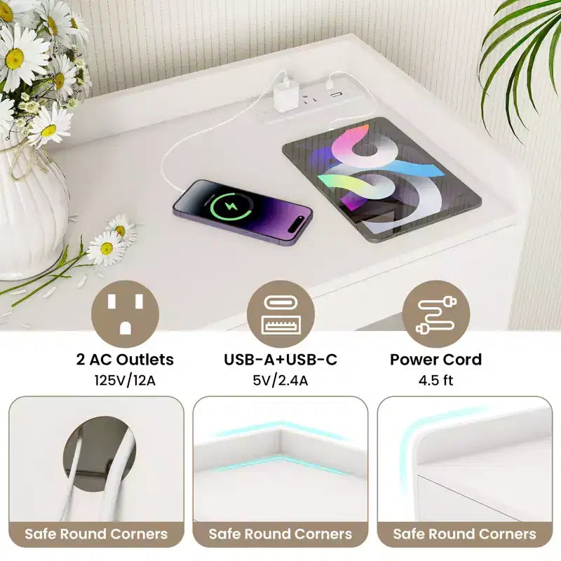 Prise électrique pour armoire de cuisine et éclairage LED contrôlé par application avec porte basculante en acrylique