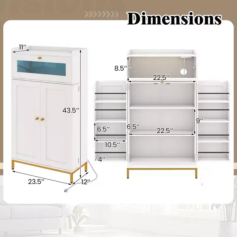 Prise électrique pour armoire de cuisine et éclairage LED contrôlé par application avec porte basculante en acrylique