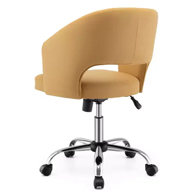 Chaise de bureau pivotante réglable en tissu avec dossier ajouré