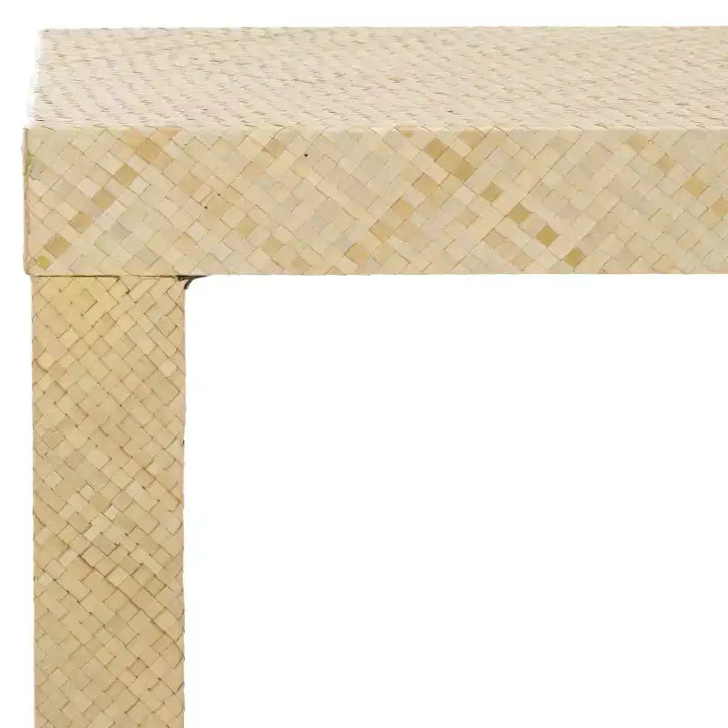 Console 2 étagères, style nautique côtier, bois avec finition laquée, table d'entrée/couloir intérieure