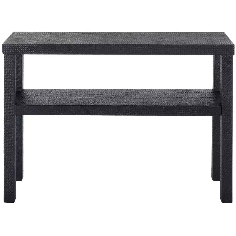 Console 2 étagères, style nautique côtier, bois avec finition laquée, table d'entrée/couloir intérieure