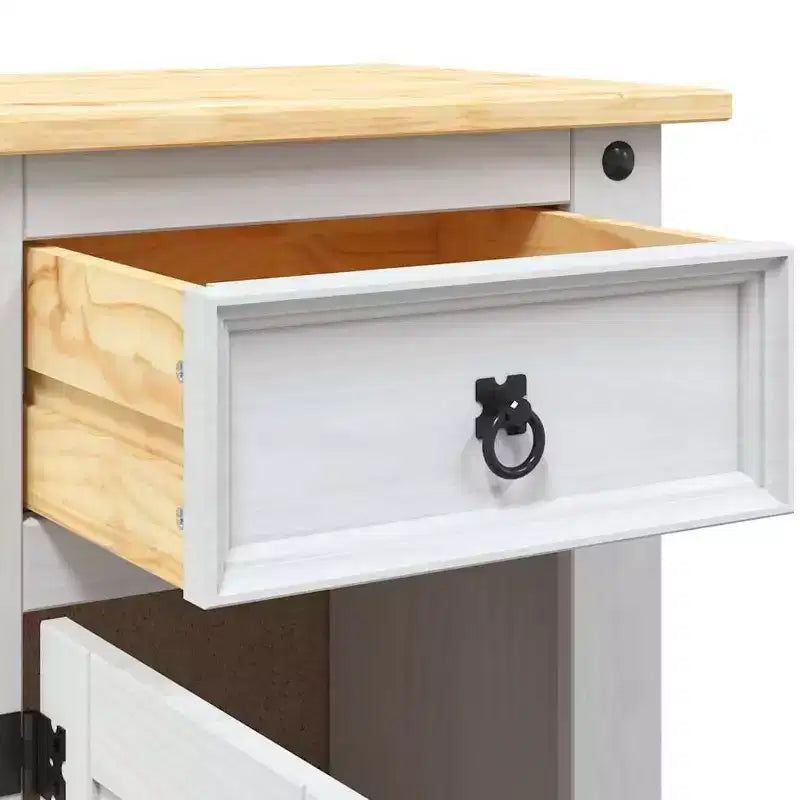 Table de chevet avec tiroir en pin