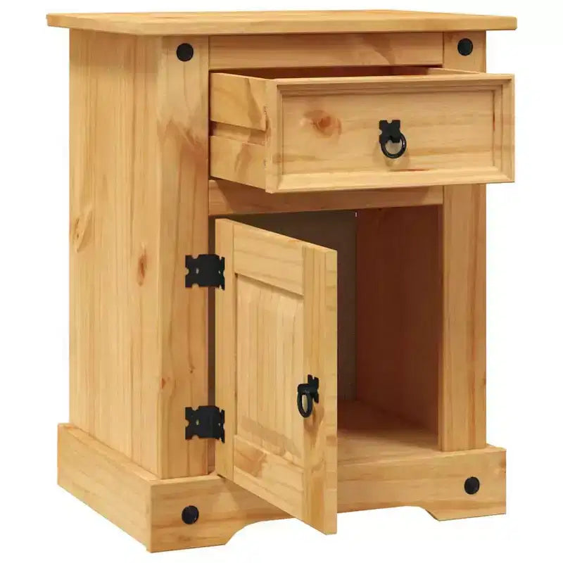 Table de chevet avec tiroir en pin